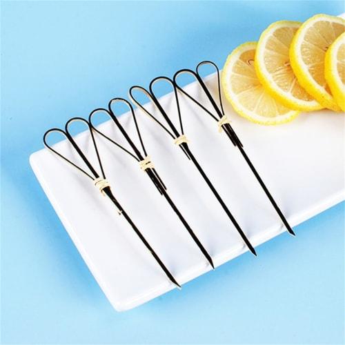 SITEDAN Cocktail Picks, Disposable Bamboo Fruit Picks, 100 Pieces, Scissor-Shaped, for Appetizers, Sweets, and Toothpicks, Perfect for Cafes, Food Dec
