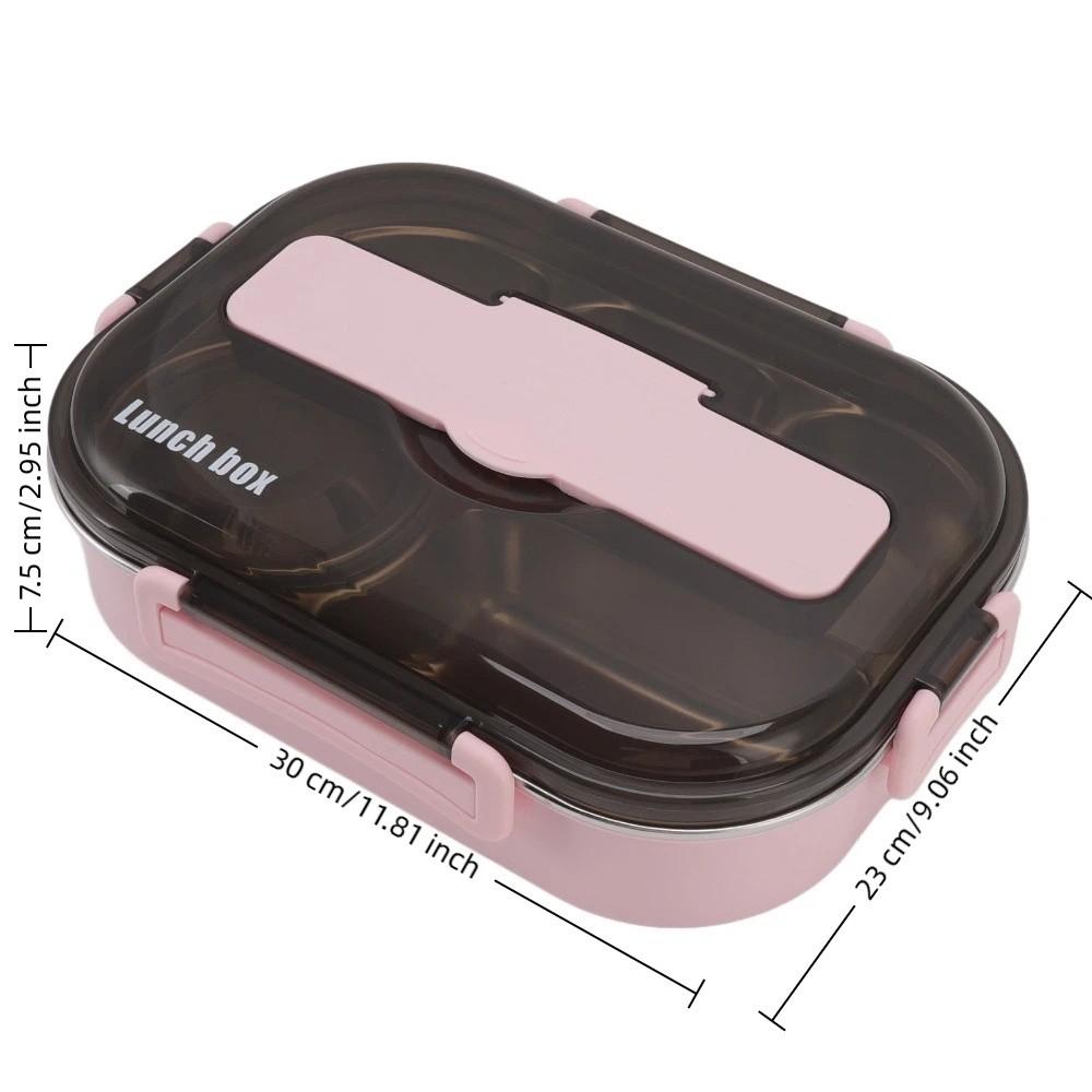2000ml Lunch Storage Container 5 Compartment Thermal Lunch Box Compartment Lunch Box  For Travel розовый