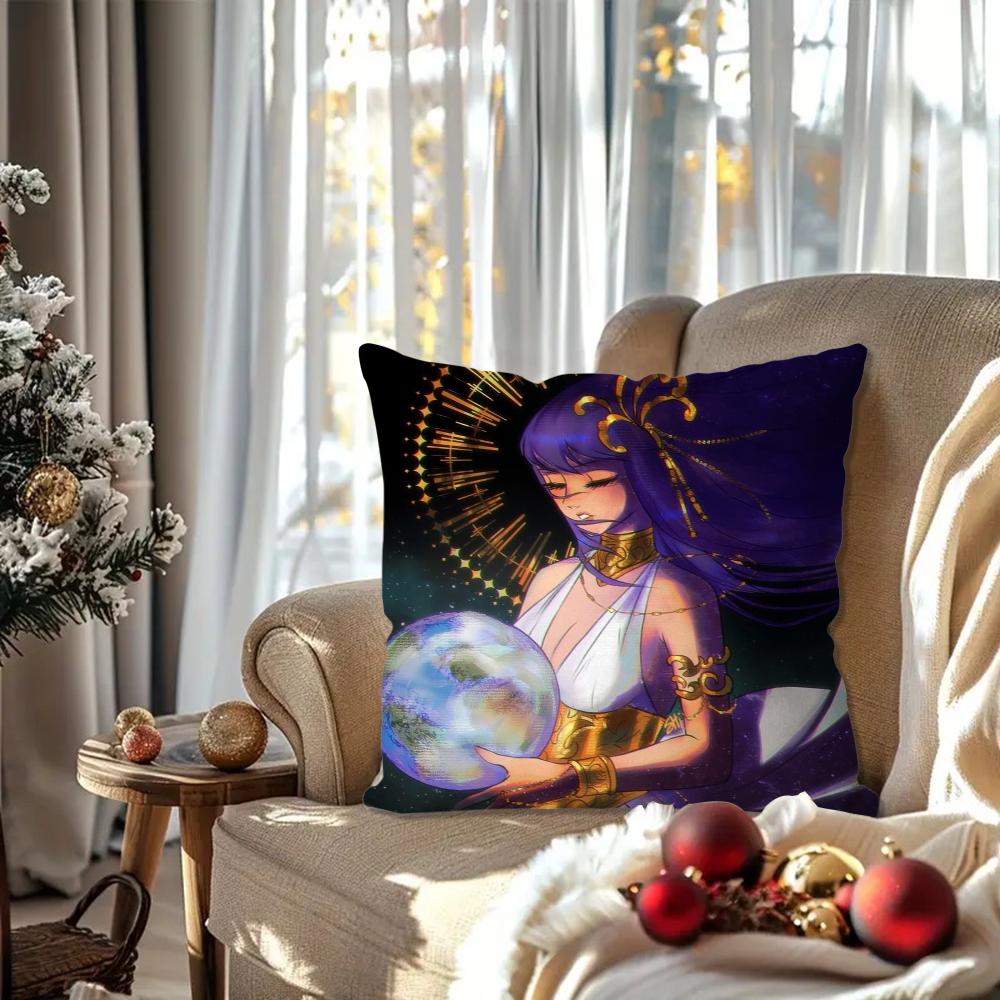 

Athena Animation S-Saint S-Seiya Pillow Case Square Pillow Bedroom Sofa Leisure Comfort CushionLiving Room Home Decoration 40X40 16x16Inch