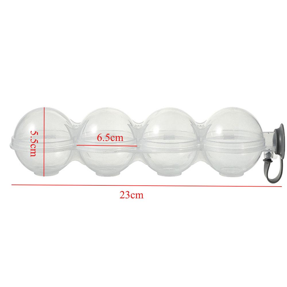 

5PCS Round 4-Hole Ice Cube Mold - For Whisky Cocktail, Vodka & Party (Hockey Ball Shape)