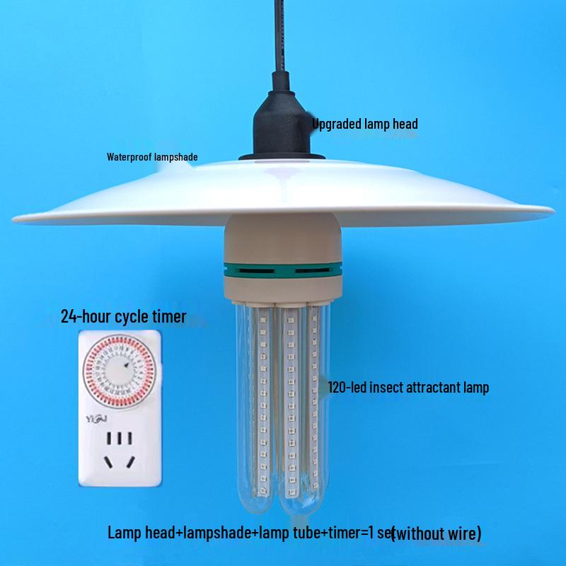 12V Insektenfalle mit Licht für den Außenbereich in der Aquakultur – für Käfer, Grillen, Zikaden und Motten