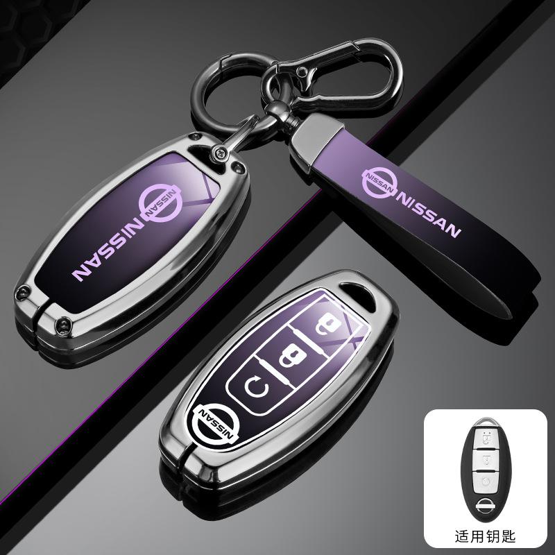 2/3/4/5Buttons Zinc Alloy Leather Car Remote Key Cover Case For Nissan X-Trail Qashqai Sentra Serena Tiida Teana Juke Leaf Micra