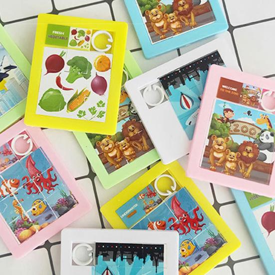 3Pcs Slide Pattern Puzzle Hand-eye Coordination Burrs-free Accessory Brain Teaser Slide Puzzle for Children