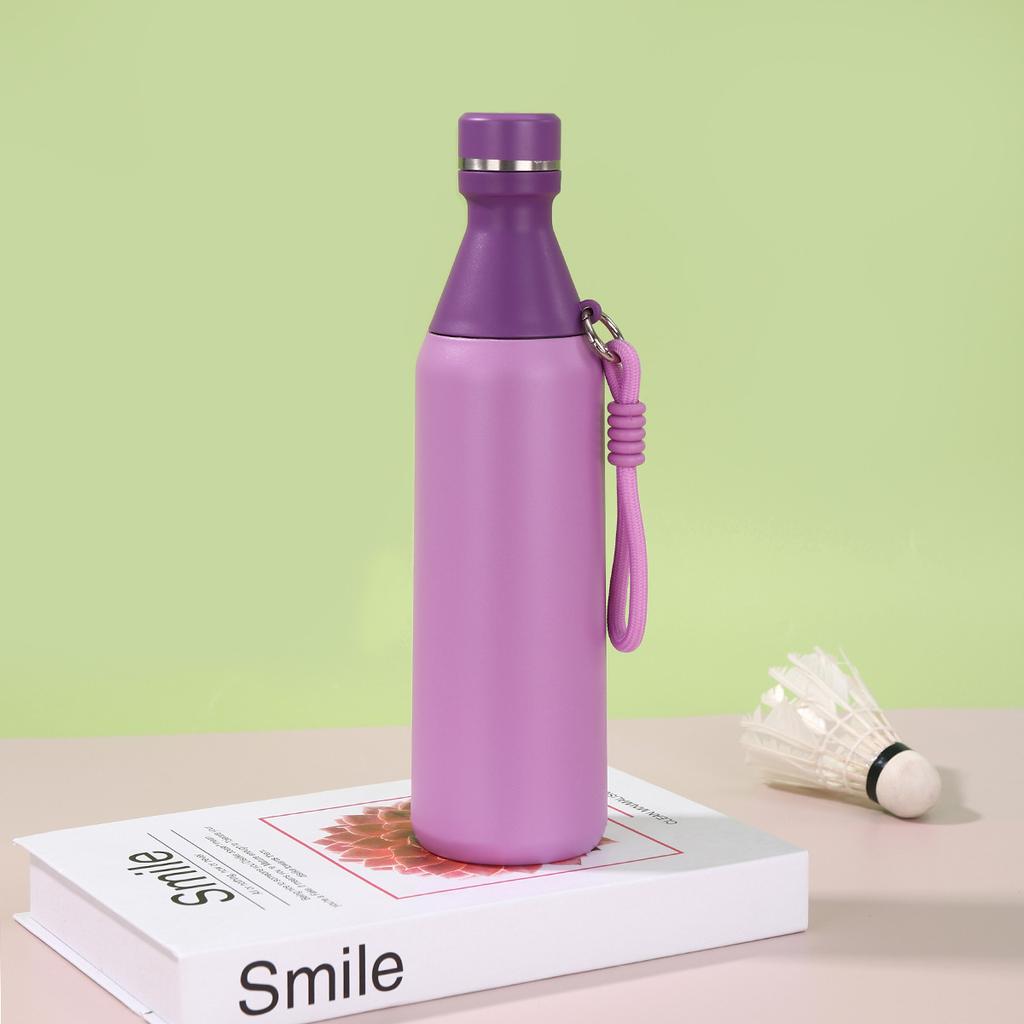 20oz Sport Water Bottle Vacuum Insulated Stainless Steel Sport Bottle Leak-Proof Double Wall Cola Shape, Keep Drinks Hot & Cold