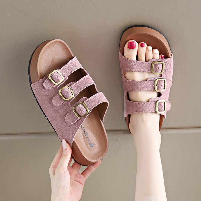 Fashion Shoes Woman 2025 Slippers Soft Platform Luxury Slides Pantofle Comfort Designer New Fashion Spring Scandals Slippers Casual Fema