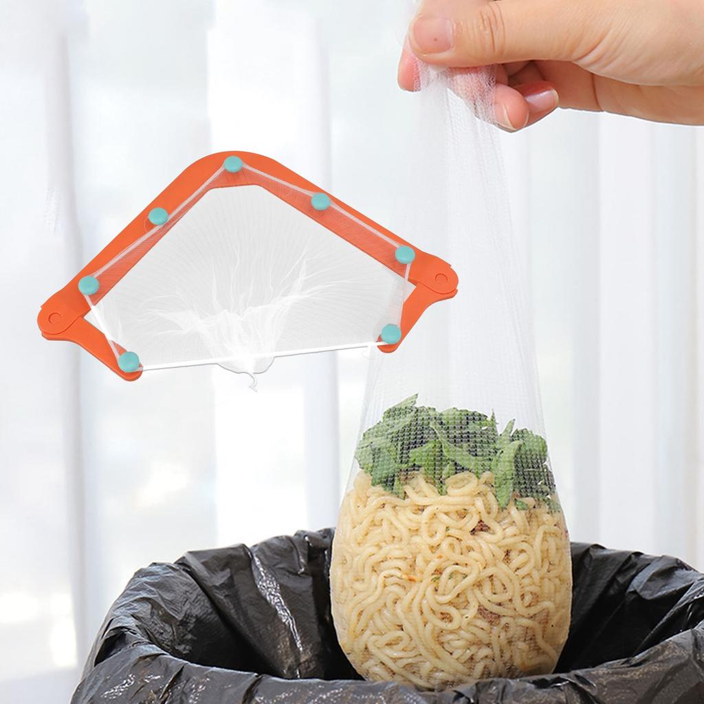 2 Sets   Houder Filter Stabiele Hoek Spoelbakzeef met 100 STuks Spoelbakzeefzakken voor Keukenafval Restjes