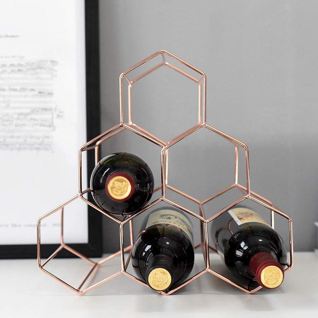 Anberotta Wine Rack Holder, Holds 6 Bottles of Wine or Champagne, Storage Case, Stand, Interior Decor, N-W54