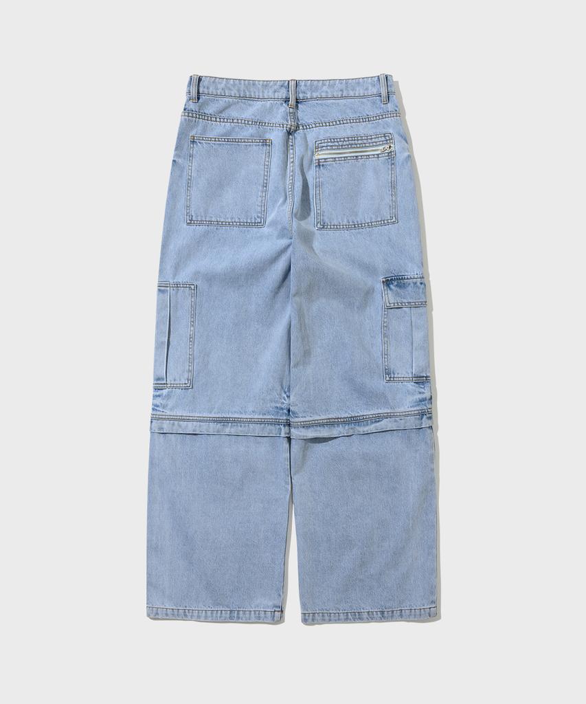 INTEMPOMOOD Engineer Cargo Detail Pants_Light Blue