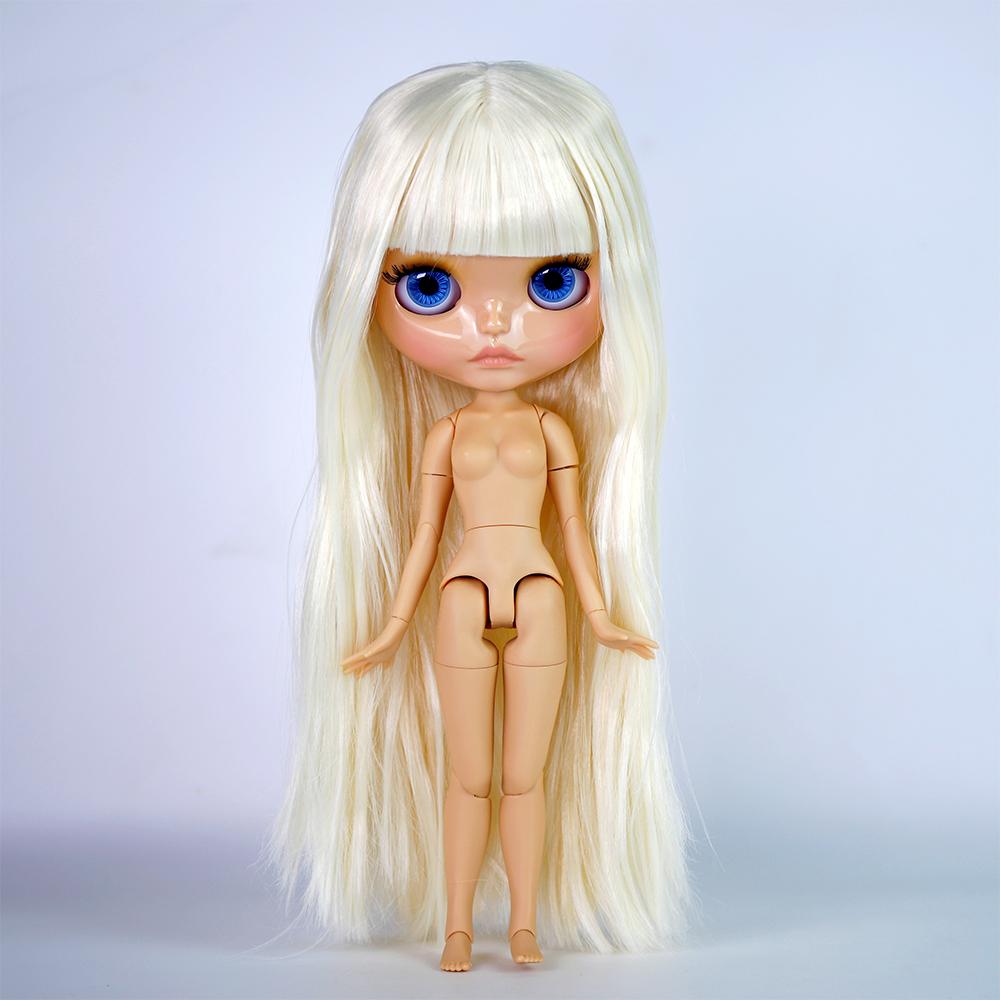 Icy Dbs Blyth Doll 19 Joints 30cm Body Bjd Doll Matte Face Glossy Face Tan Skin Beep Lips Hand-Painted Makeup Diy Hair Girl Gift