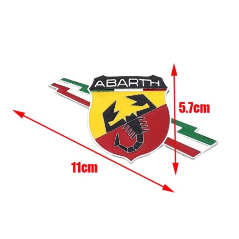 1pcs 3D Hot sale Metal Car Fender Side Logo Car Door Rear Bumper Tail Door Trunk Emblem Badge for Abarth 500 600 124 125 595
