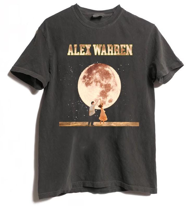 Vtg Alex Warren Moon black short sleeve T-shirt S-5XL QT8118 Unisex T-Shirt XL