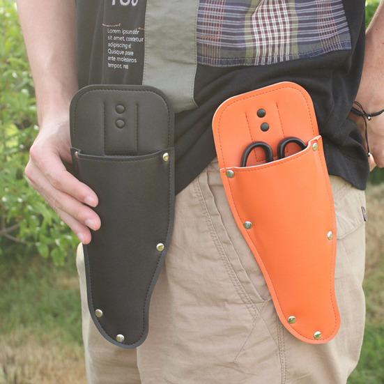 Gardening Shears Holster Garden Pruner Sheath Faux Leather Protective Cover Belt-Compatible Scabbard for Pruner Plier Shears