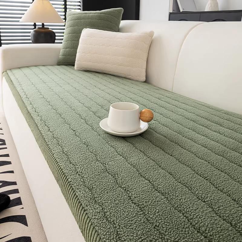 Winter Thick Corduroy Sofa Cushion Thickened Anti Slip Sofa Cover Vintage Sofa Protection Pad for Living Room Decoration