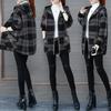 Women's Loose Plaid Hooded Jacket - 2025 Autumn/Winter Fashionable Zipper Cardigan