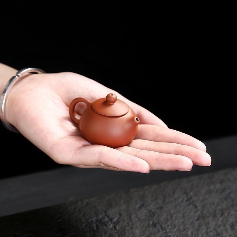 קומקום אצבע מחימר סגול חיית תה סט תה כיס קטן קישוטים אביזרי תה קישוט שולחן תה בוטיק