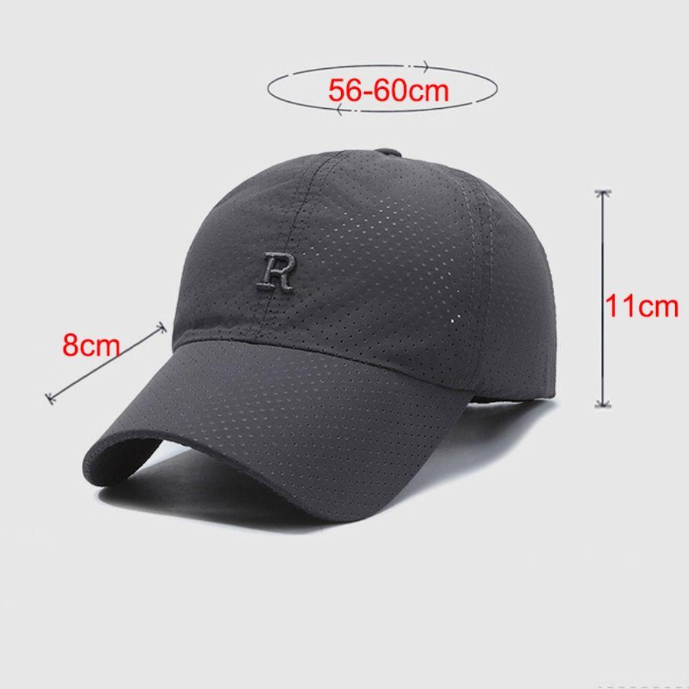 Sun Protection Summer Sun Hat Letter R Embroidery Baseball Cap Fishing Cycling Hat  For Women Men