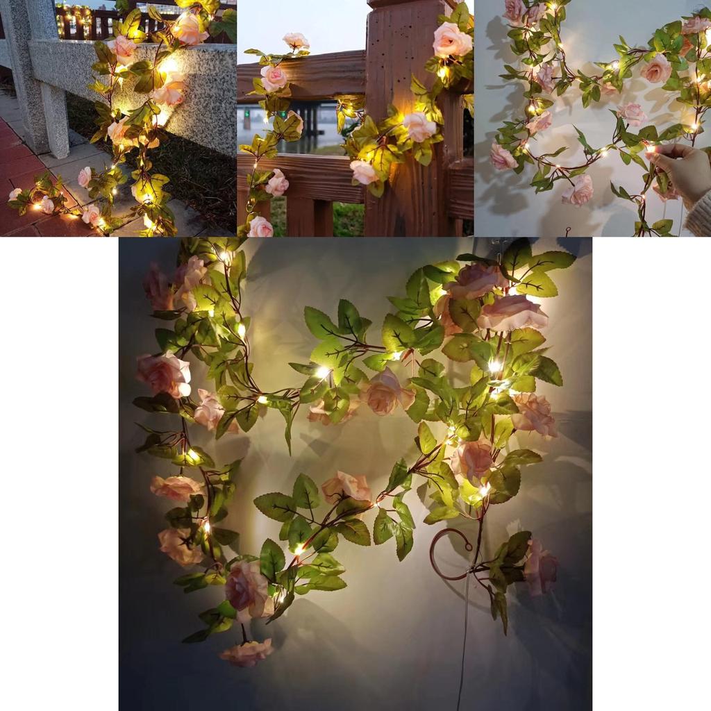 Romantic Led Rose Vine Lights In Warm White For Weddings And Special Occasions