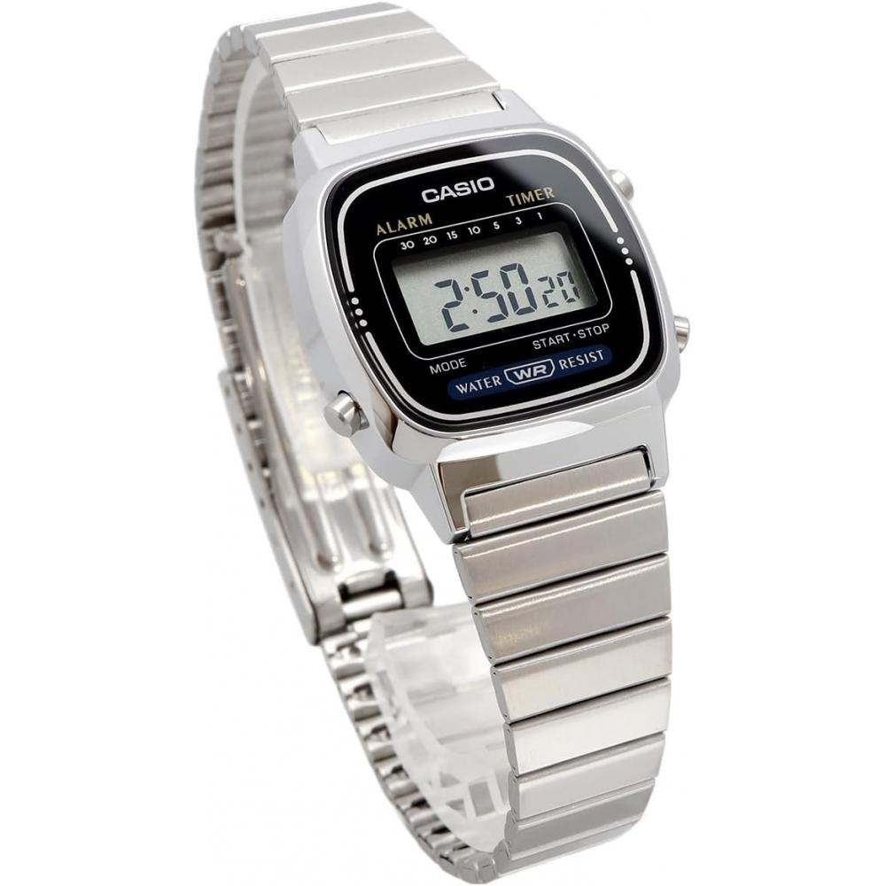 CaSio Women S Digital Watch New deSign La670wd 1 Silver Black overSeaS Model