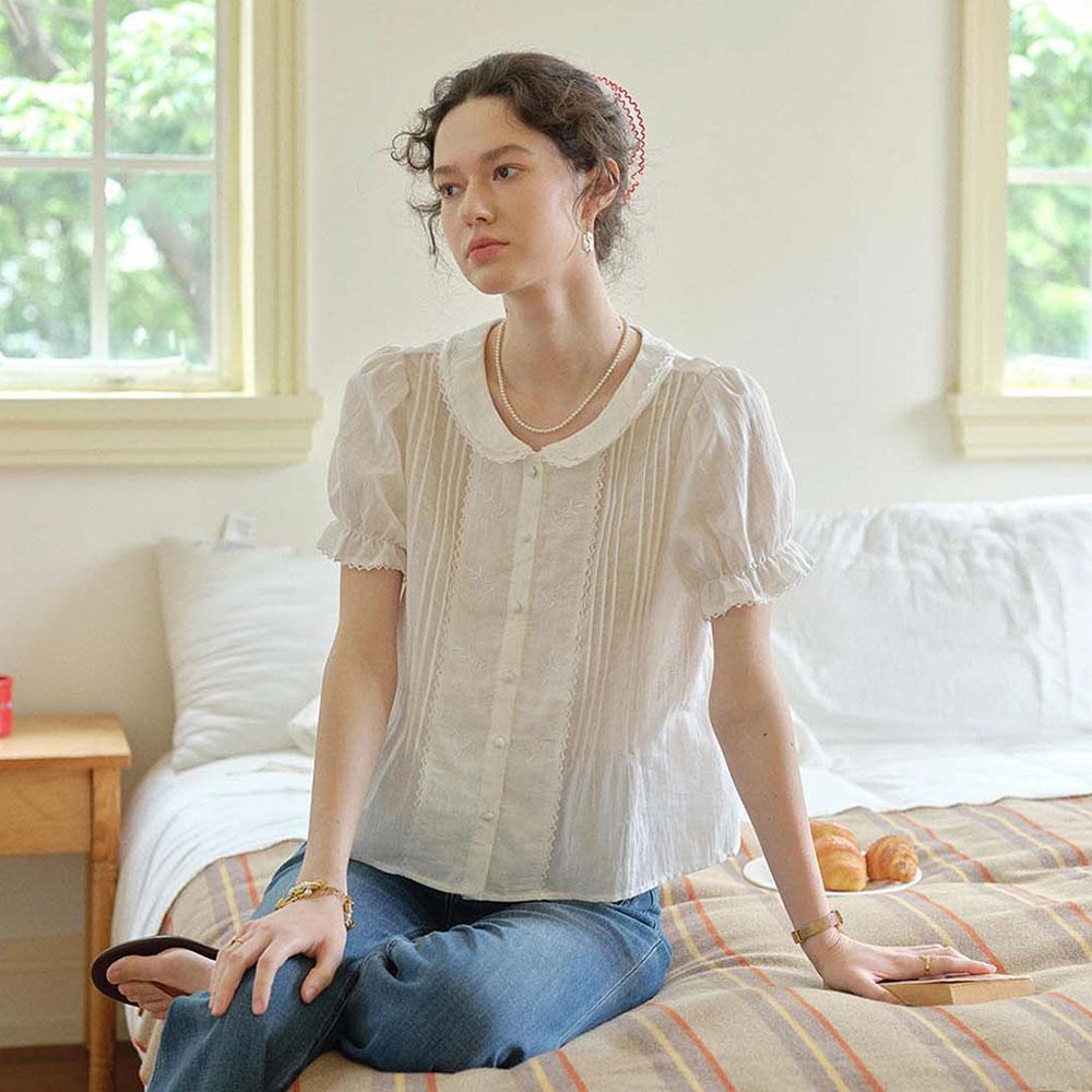 Simpeulleteulo Sr_Breathable Lace Doll Blouse