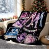 KPop Dämonenjäger Muster Decke für Heimdekoration, Bett, Sofa, Auto Reisen, Camping, Geeignet für Alle Jahreszeiten, Geburtstags-Weihnachtsgeschenk