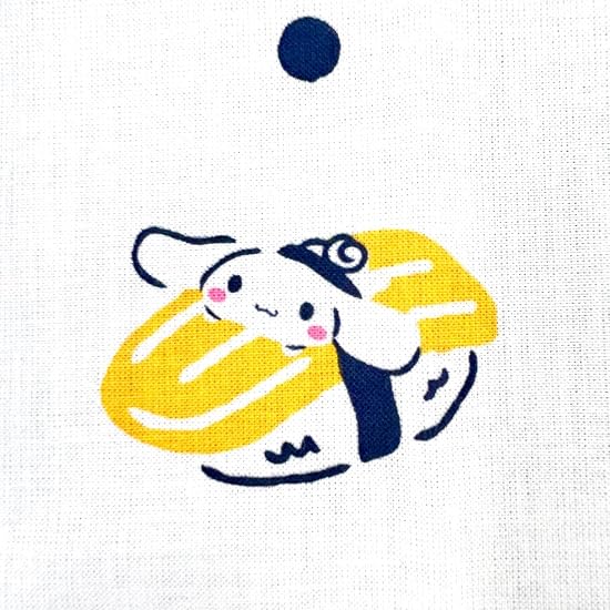 Nomura Towel Sanrio Characters Made In Japan Japanese Pattern Tenugui Sushi Cinnamoroll 34×90cm 100%
