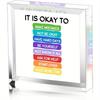 2D Flat Inspirational Quotes Acrylic Desk Decor Plaque, Motivational Gift, Suitable for Wall Decoration, Porch, Room, Villa, Accents Home, Hallway, or