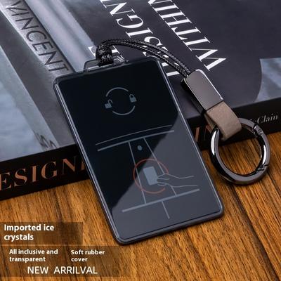 Transparent Black for Tesla Model 3 Model Y X Remote Smart Car Card Key Holder Protector Case Cover Full Cover Fob Accessories