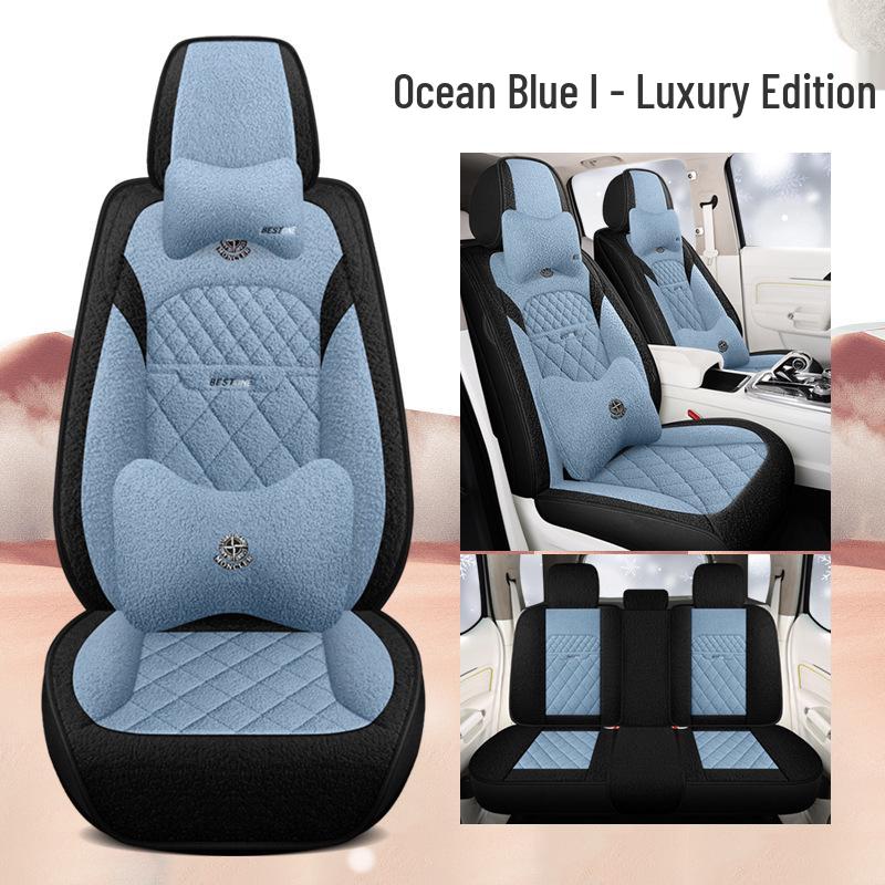 Universal All-Season Cotton Linen Car Seat Cushion - Full Coverage, New Style