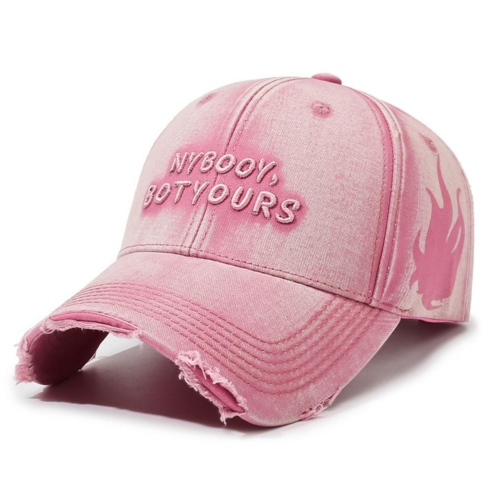 Embroidered Letters Baseball Caps Distressed Design Sunshade Sunscreen Hat  Outdoor Activities