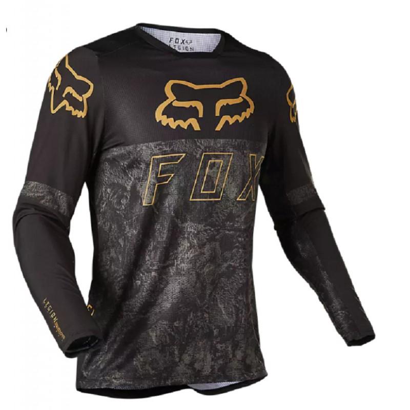Mens Quick-Dry Long Sleeve Cycling Jersey Mountain Bike Downhill Shirt UV Protection Sport Top