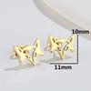 Stainless Steel Tiger Cat Moon Earrings For Girls Kids Rabbit Carrot Hexagon Dinosaur Stud Ear Pendientes Ear Jewelry Party Gift