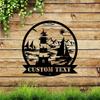 Custom Personalized Lighthouse Metal Sign Nautical Wall Art Indoor Monogram Decor