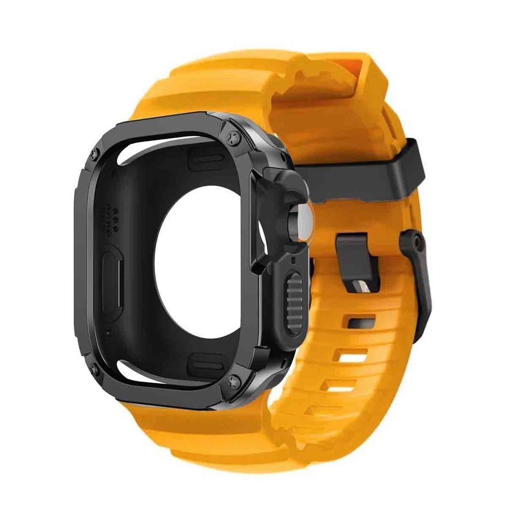 Silicone Strap+TPU PC Case For Apple Watch Ultra 3 2 1 49mm for iWatch Series 11 10 46mm band for Iwatch 9 8 7 6 5 4 45mm 44mm