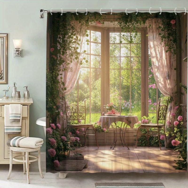 

Forest Window Shower Curtain - Multi-Style Bath Decor, Perfect For Those Who Love Nature-Inspired And Practical Designs 90x180cm