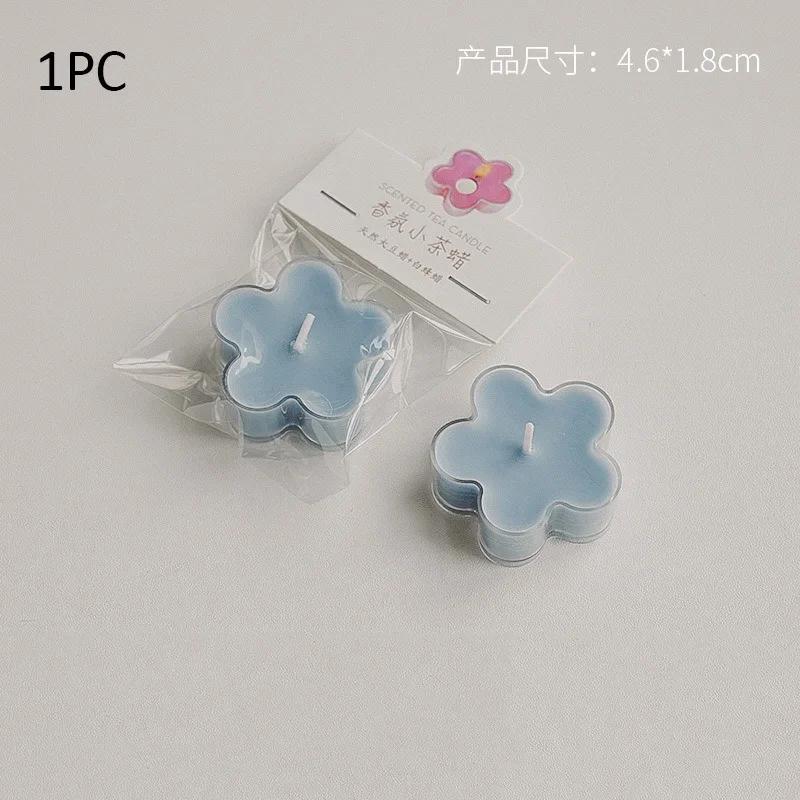 Flower Candle 4h Tea Light Scented Candle Aromatherapy Soy Wax Candles Wedding Birthday Candle Party Home Decoration