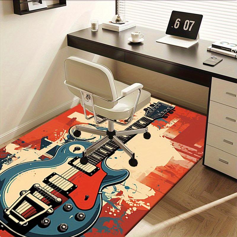 1pc. Abstract Electric Guitar Art Print Poster for Home Decor, Office Carpet, Chair Cover, Outdoor Rug Gift Ideas