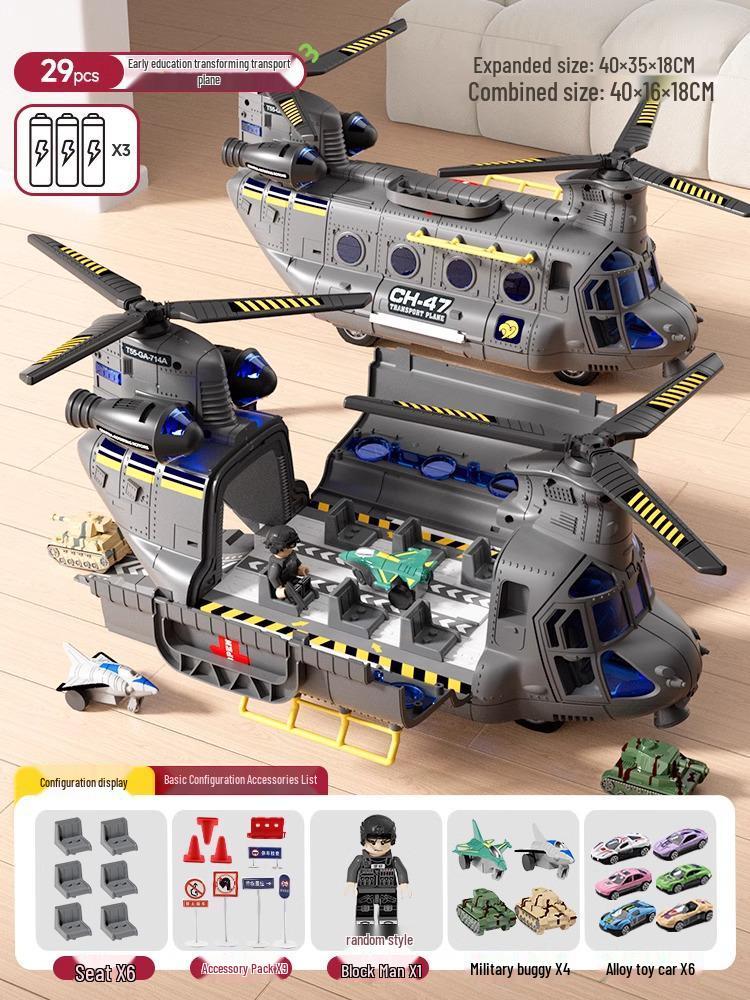 Extra Large Drop-Resistant Alloy Airplane Toy - Inertial Car for Kids Ages 3-6 - Ideal Birthday Gift for Boys