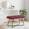 Bench with Button Tufting Wine Red 80 x 40 x 46 cm Fabric
