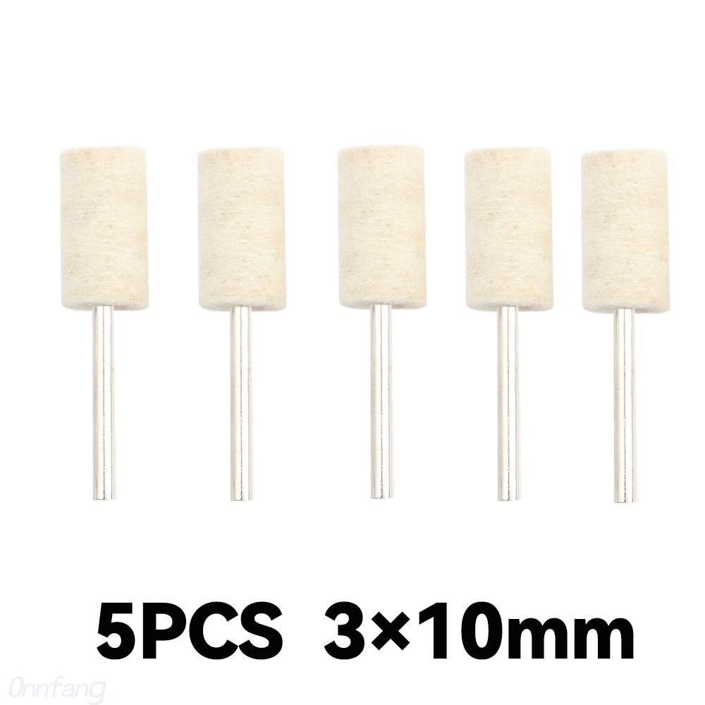 10Pcs/5Pcs Wool Felt Mounted Polishing Buffing Wheel OD 3-10mm Grinding Head for Dremel Drill Rotary Tool 3mm Shank