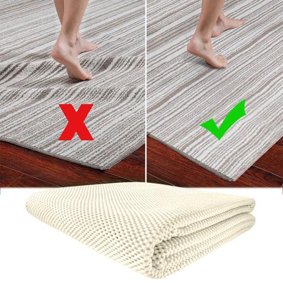 Non-slip Floor Mat Hollow Mesh Extra Thick Rug Gripper Strong Grip Non-adhesive