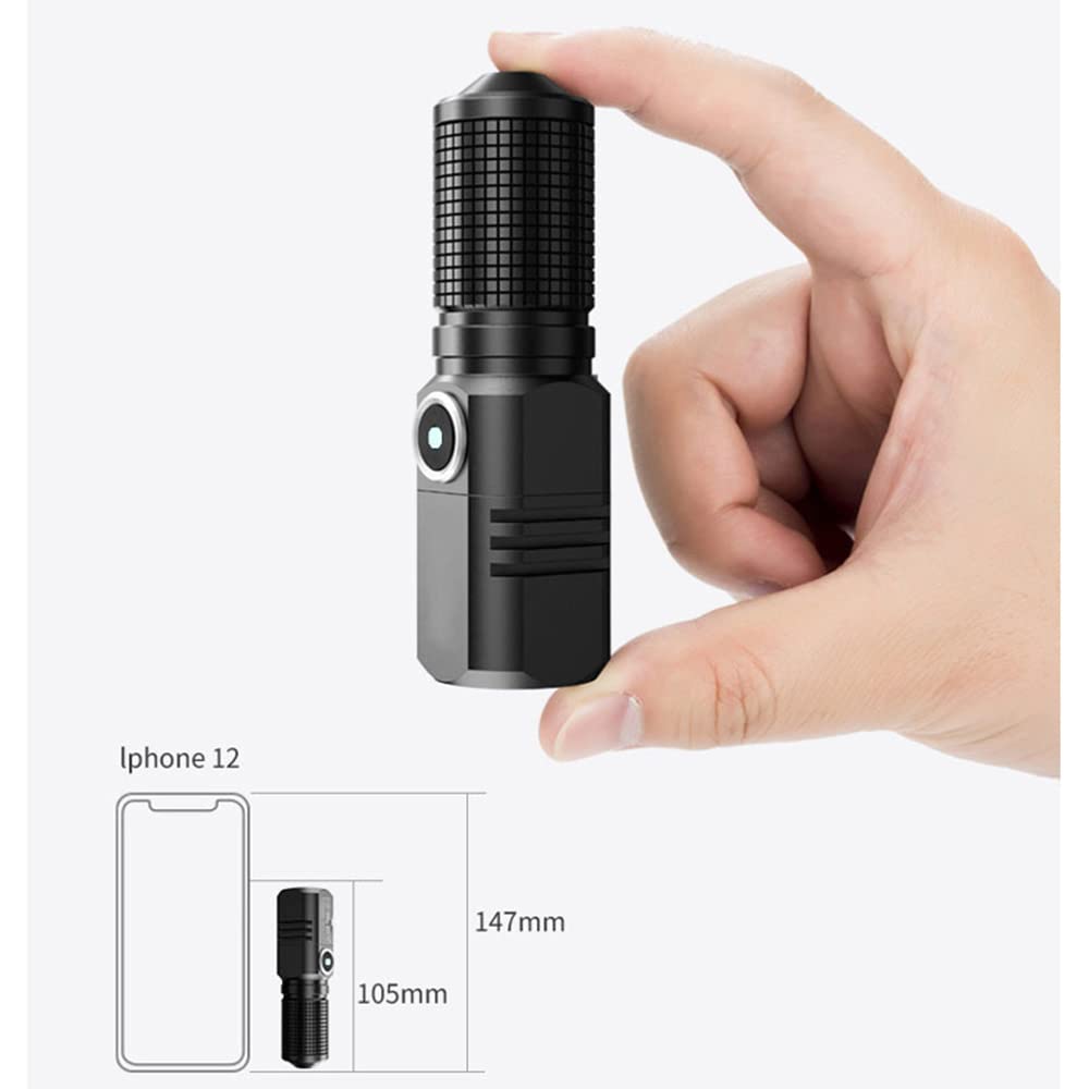 LED Mini 1000 3 Modes of 16340 Zoom IPX4 Ideal for Outdoor Disaster Night Emergency Power and Evacuations High-Brightness Flashlight, Flashlight,
