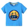 Cute and Fashionable Short-sleeve Top, Children's Fun Summer T-shirt, Children's Sam Firefighter Design T-shirt, Boys/girls