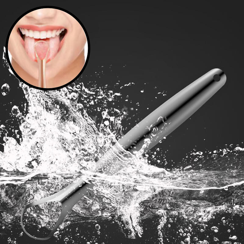 

Stainless steel tongue cleaner, tongue white coating removal, bad breath, tongue coating, tongue brush