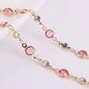 50cm/100cm Color Rhinestone Chain Color Retention Copper Chain DIY Bracelet Necklace Accessories