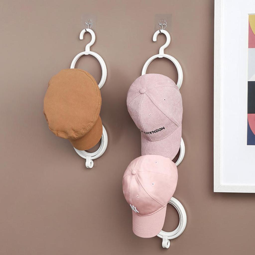 Baseball Hat Hanger Organizer Round Door Back Peaked Scarf Clothes Bag Display Holder Wall Hanging Rack Wig Stand Tool