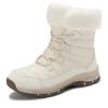 Women Winter Snow Boots Plush Lace Up Mid Calf Boots Thick Sole Warm Cotton Shoes Outdoor Hiking Sneakers Non Slip