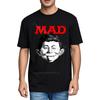 Teeshirt Breathable New Teeshirts Mad Magazine Character On Black Cotton Plus Size Tshirt Trendy Relaxed Fit Tshirt Casual