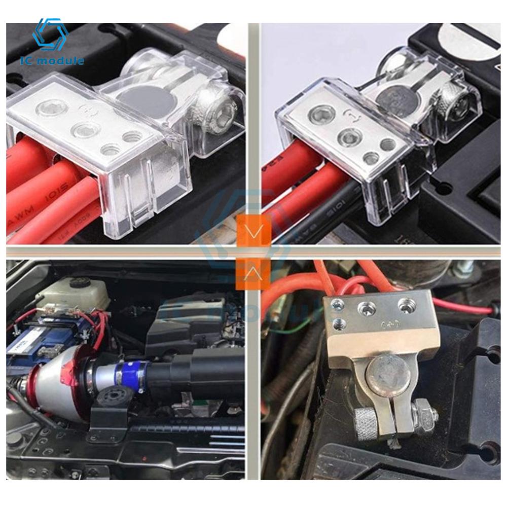 1 Pair Of Car Battery Terminal Connector Audio Modification Battery Head Battery Clip Positive And Negative Terminals