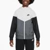 Nike Kids Sportswear Windrunner Water-Resistant Hooded Jacket With Logo Kids Outerwear Smoke-Grey FZ5516-100