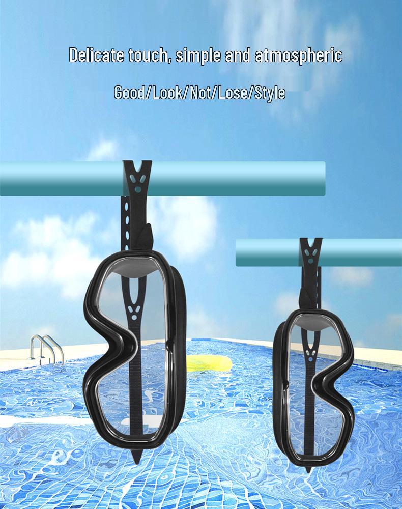 Dospělé protimlživé plavecké brýle s vysokým rozlišením a velkým rámečkem a potápěčská maska